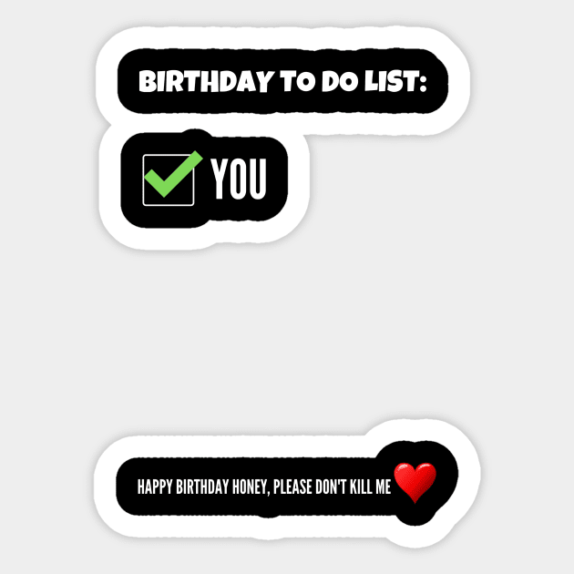 Best Funny Gift Idea for Wife Birthday Sticker by MadArting1557